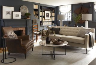 Grey and earthy living room
