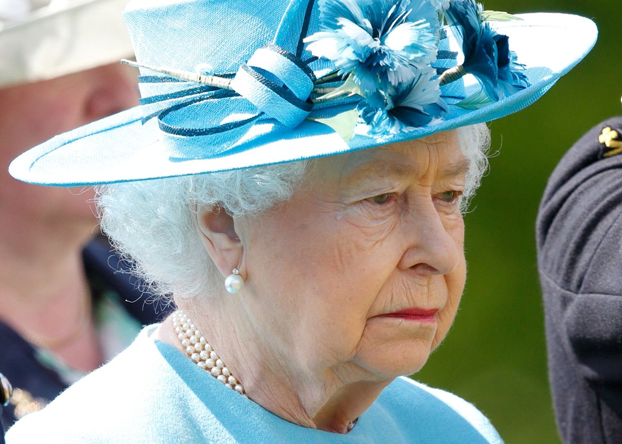 Queen Elizabeth II, Colonel-in-Chief of The Duke of Lancaster&#039;s Regiment, appears watery eyed as she attends The Duke of Lancaster&#039;s Regimental Memorial Dedication