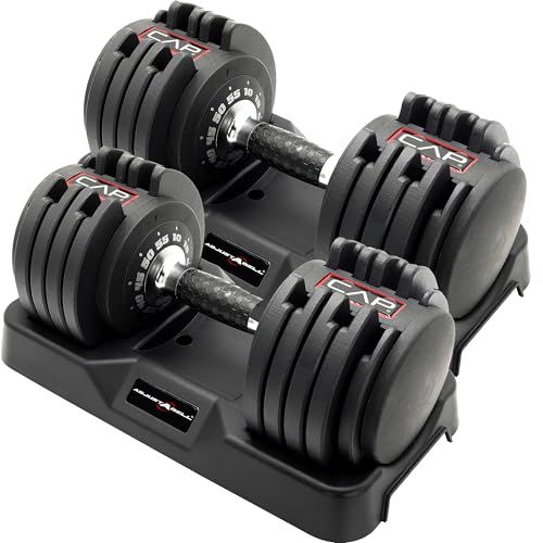 Adjustabell 55 Lb Pair of Adjustable Dumbbells 