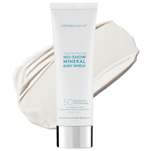 Total Protection&amp;reg; No-Show&amp;trade; Body Shield Spf 50, Sheer White-Cast-Free Zinc Oxide, Environmental Defense Against Blue Light &amp;amp; Pollution, for All Skin Types, 6 Fl. Oz