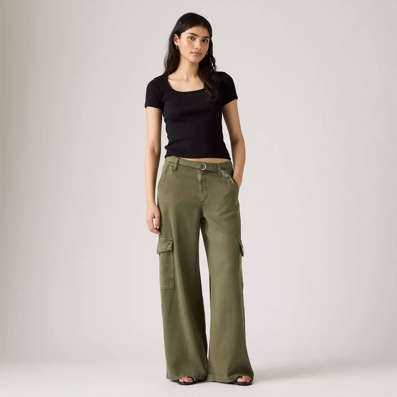 Levi, Baggy Dad Cargo Tencel&amp;trade; Women&#039;s Pants