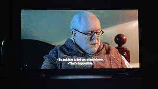 John Lithgow as Winston Churchill in The Crown, watched on Netflix with ads