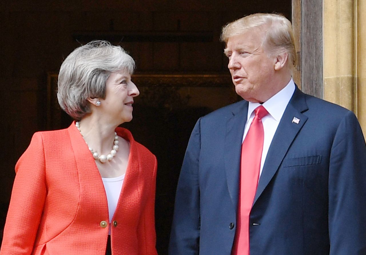 President Trump and Theresa May in the U.K.