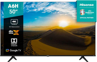 Hisense Pantalla 50" 4K Smart TV LED 50A6H Google TV: