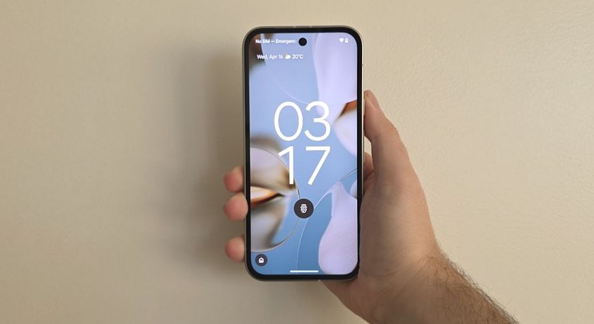 The Google Pixel 9a against a wall 