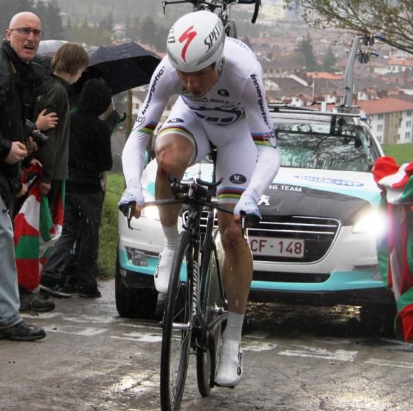 Time trial world champion Tony Martin (Omega Pharma-QuickStep) en route to a third place finish.
