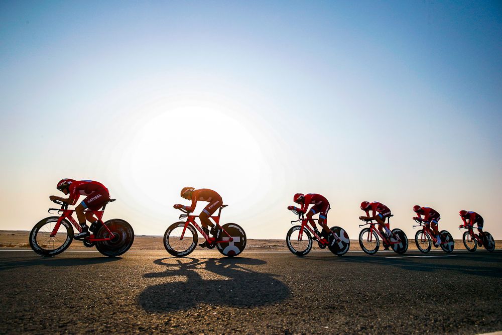 The sun was ever present during the TTT in Qatar