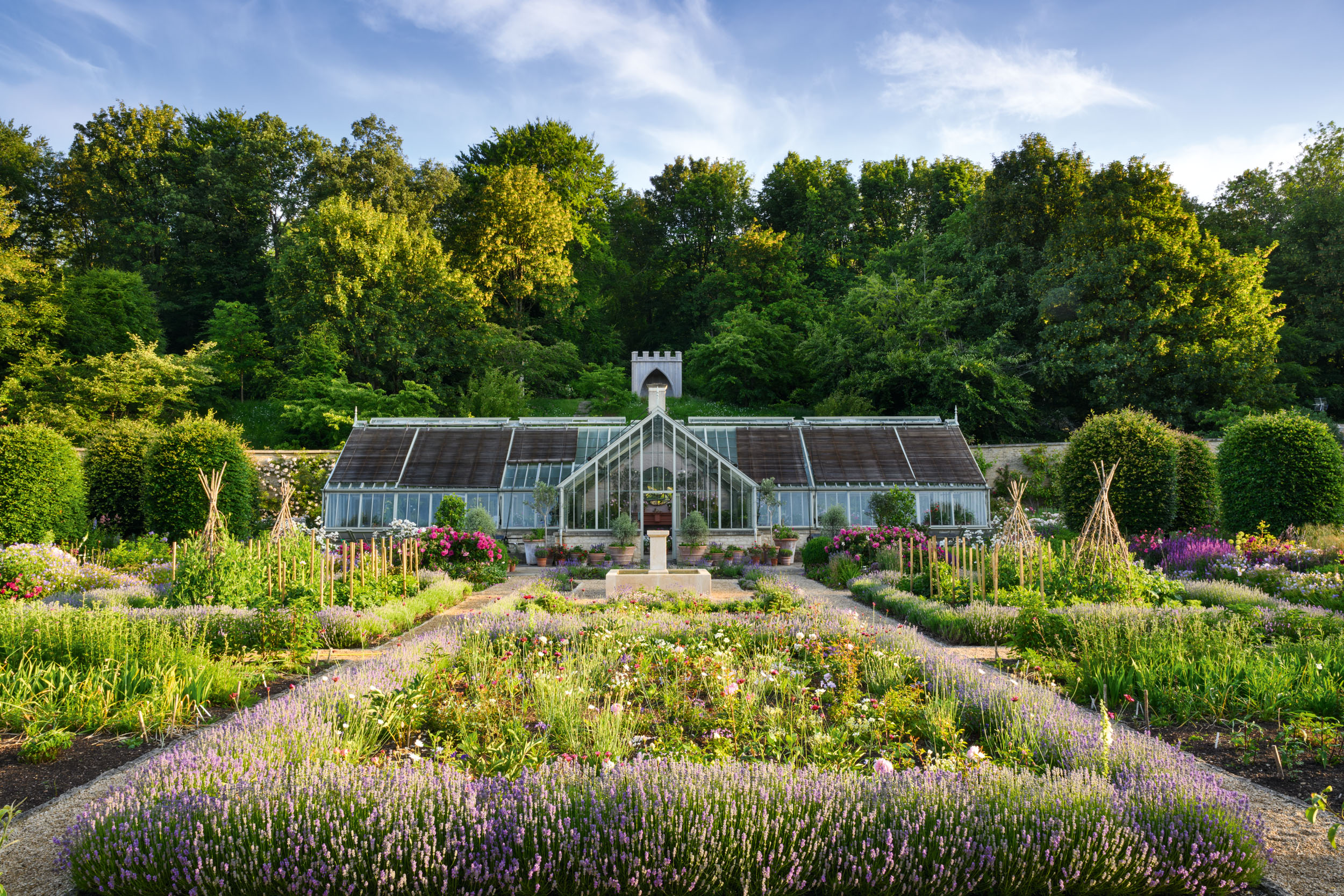 The gardens at Lasborough Park in Gloucestershire 