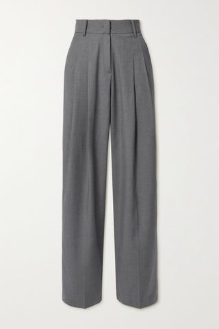 Gelso Pleated Tencel-Blend Straight-Leg Pants