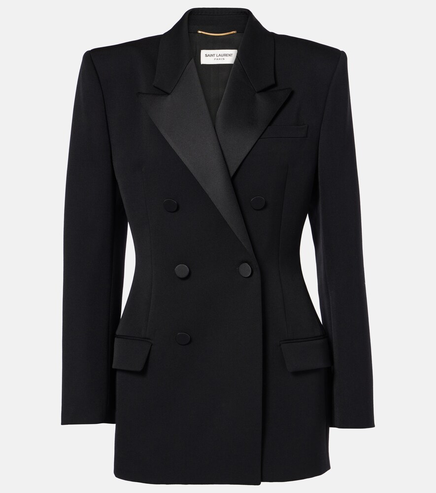Wool Grain De Poudre Tuxedo Jacket