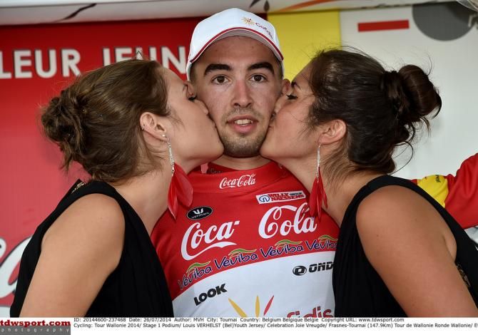 Louis Verhelst (Cofidis, Solutions Cr&eacute;dits) in the young riders jersey