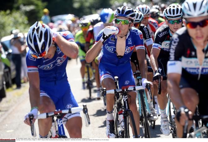 Thibaut Pinot (FDJ) sipping from his bidon