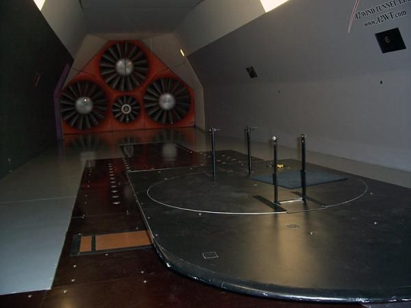 The interior of the A2 Wind Tunnel.