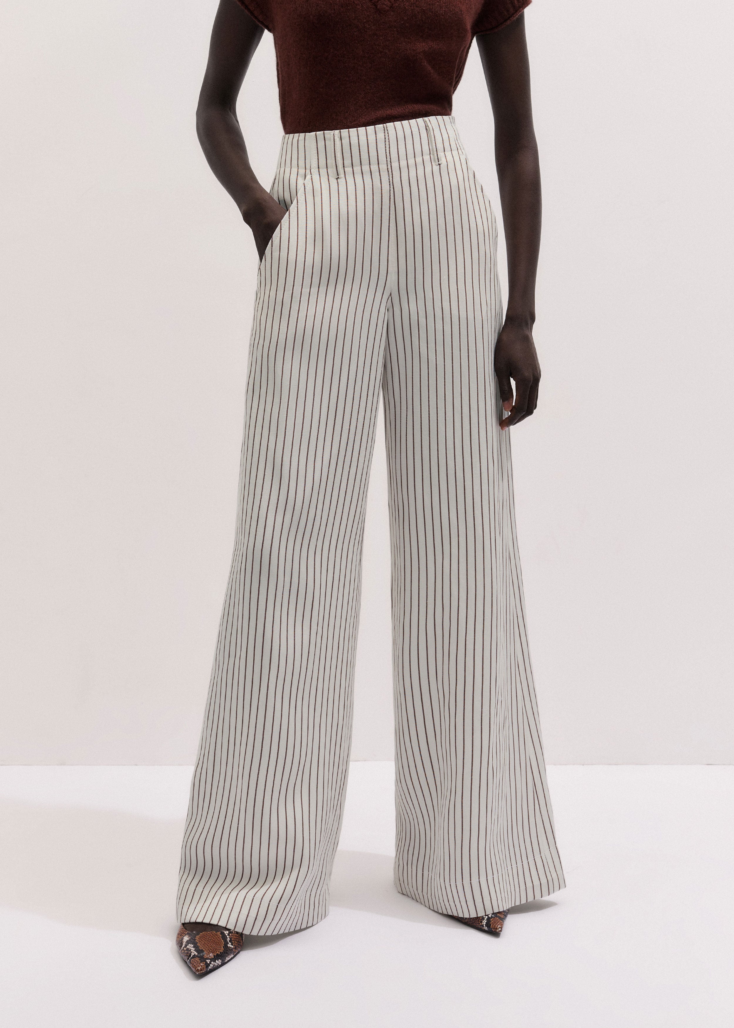 High Waist Wide Trouser