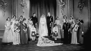 Queen Elizabeth and Prince Philip's wedding party