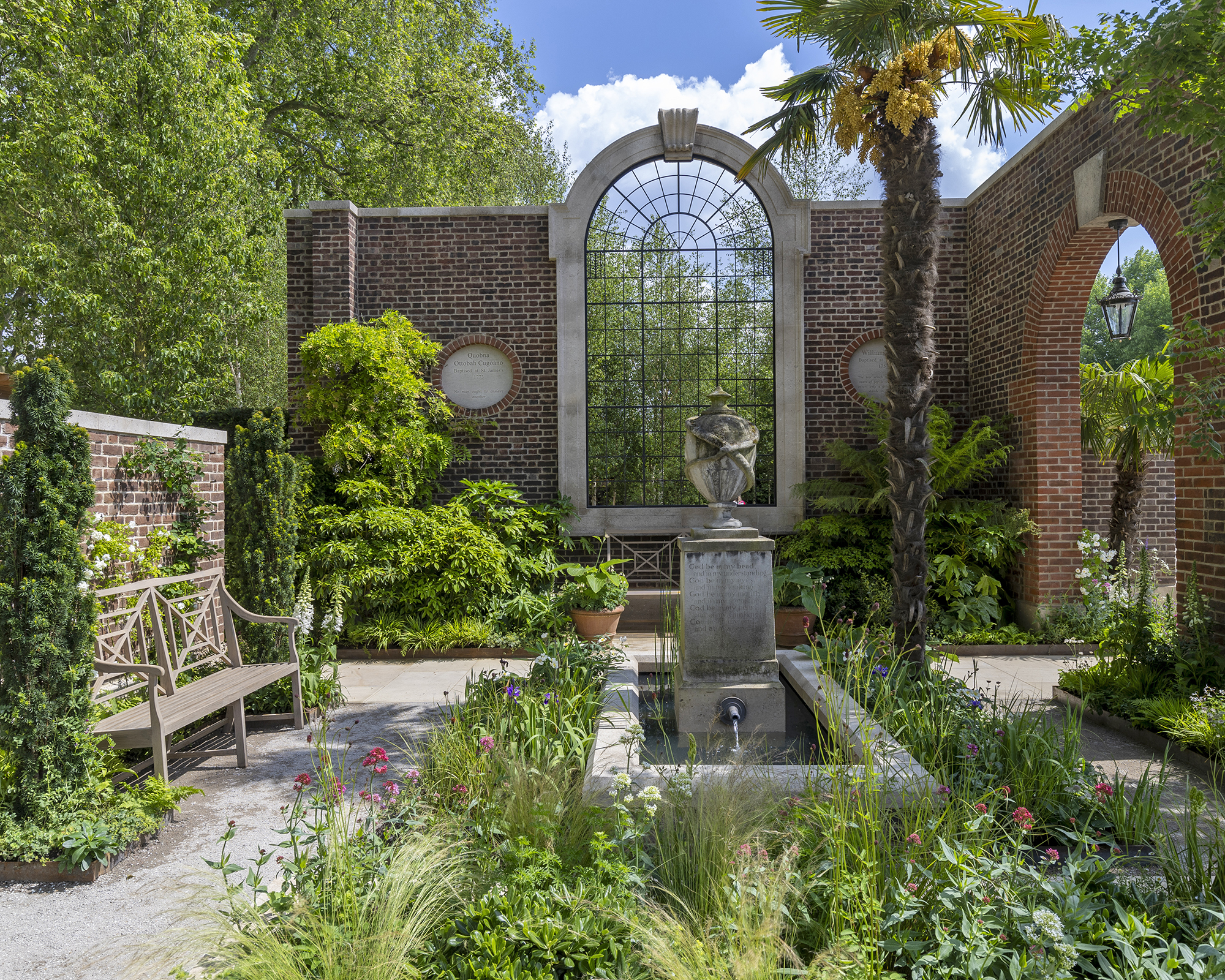 Reclaiming green space in urban areas, in St James' Piccadilly garden at Chelsea Flower Show 2024