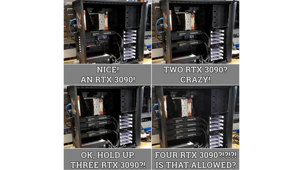 Puget Systems Tests Quad RTX 3090 Blower Cards in Professional