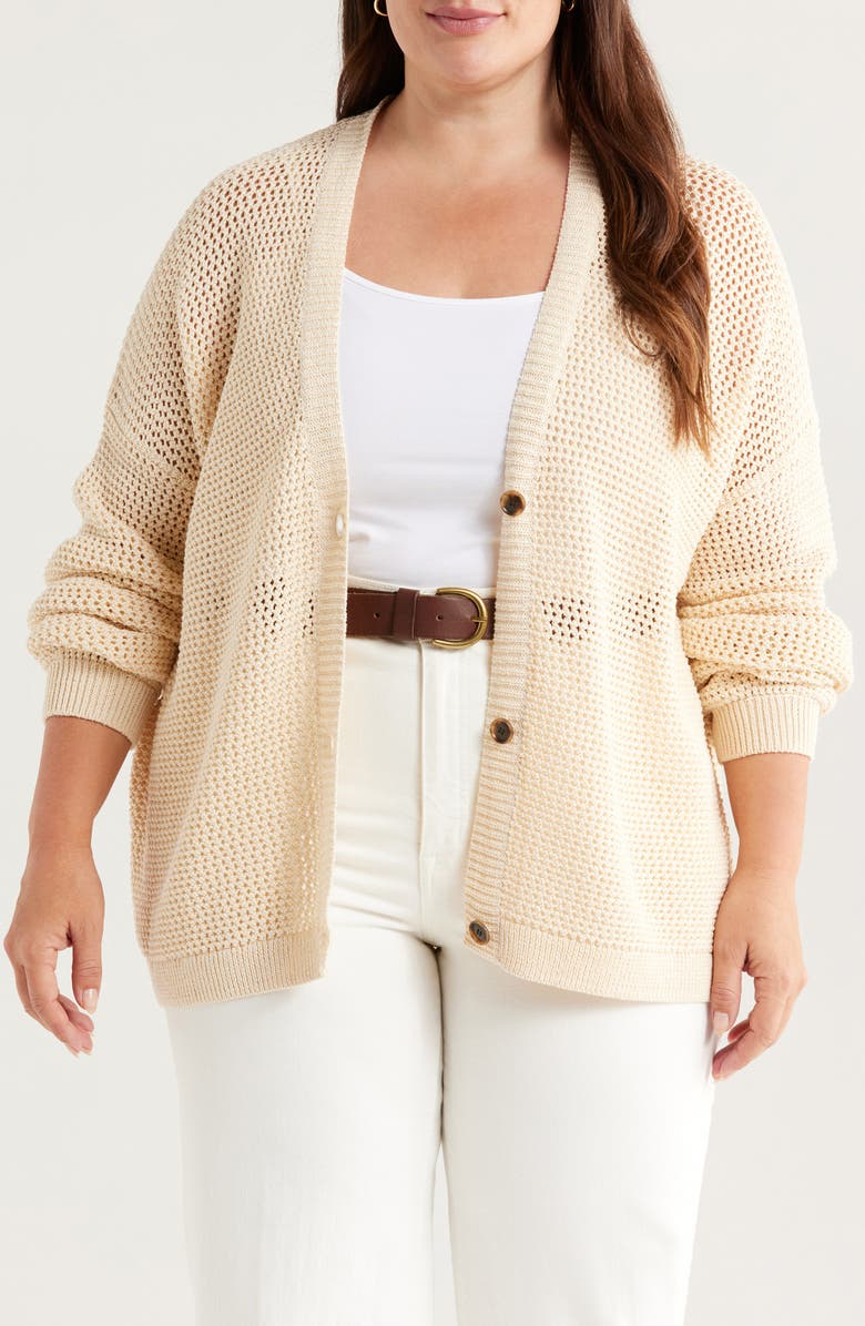 Open Stitch Cotton Cardigan