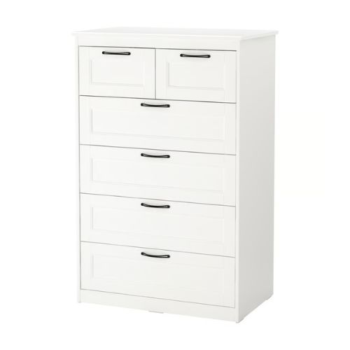 SONGESAND 6-Drawer Dresser, White