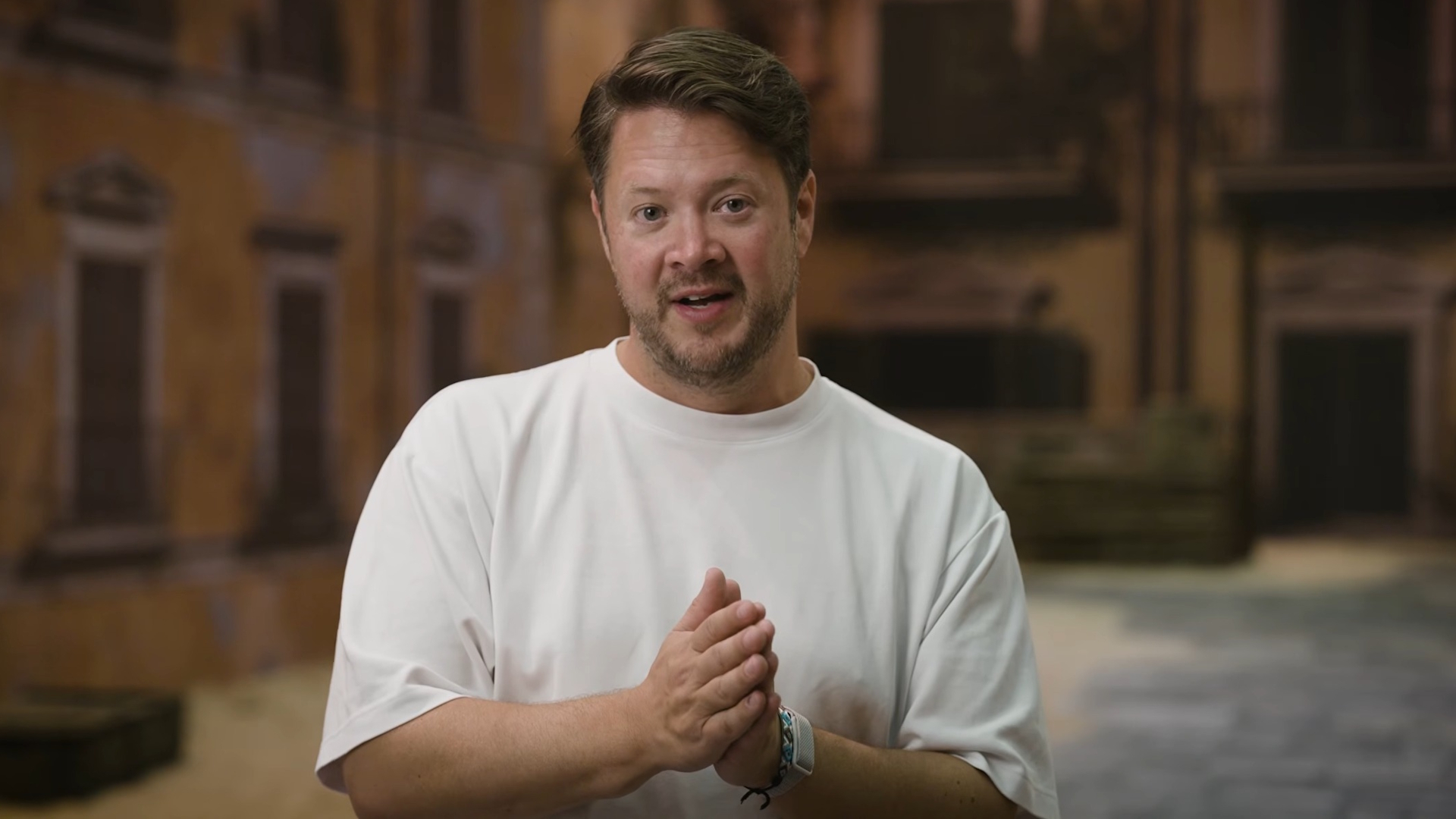Arc Raiders executive producer in white shirt