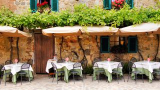 Outdoor Italian restaurant