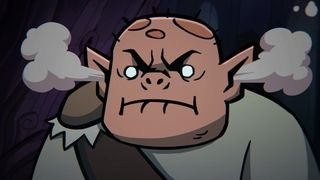 An orc steams with rage in Don't Kill Them All.