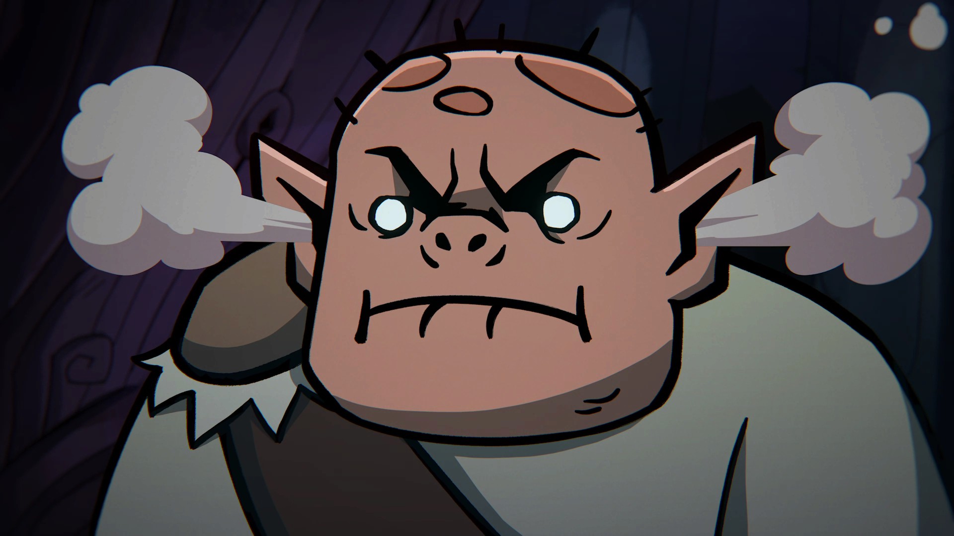 An orc steams with rage in Don't Kill Them All.