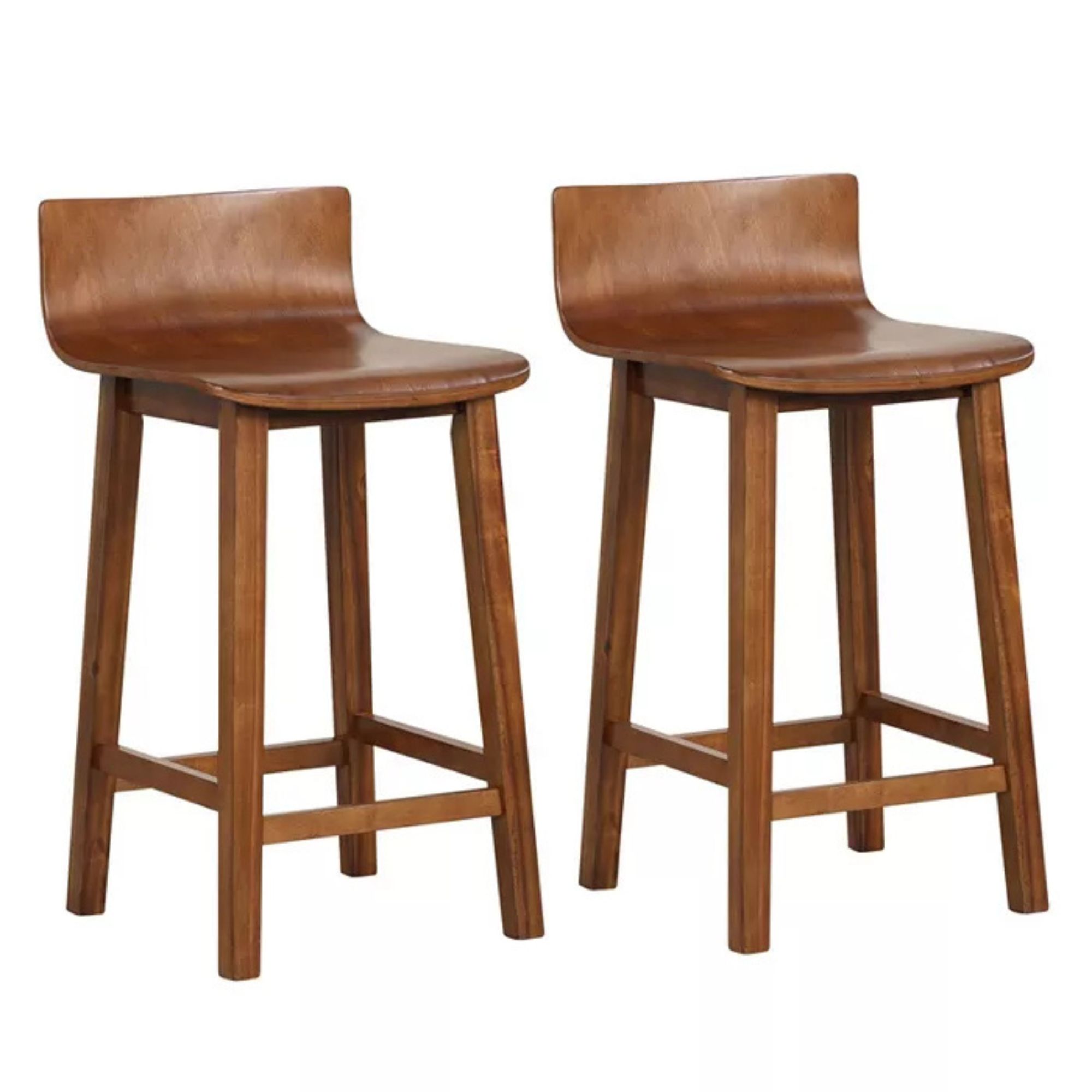 Wood Bar Stools Set of 2