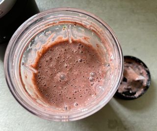 KitchenAid Cordless Blender from above, having made a smoothie