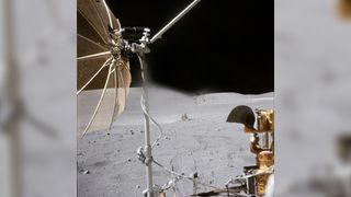 The third and final extravehicular activity of the Apollo 16 lunar landing mission comes to an end
