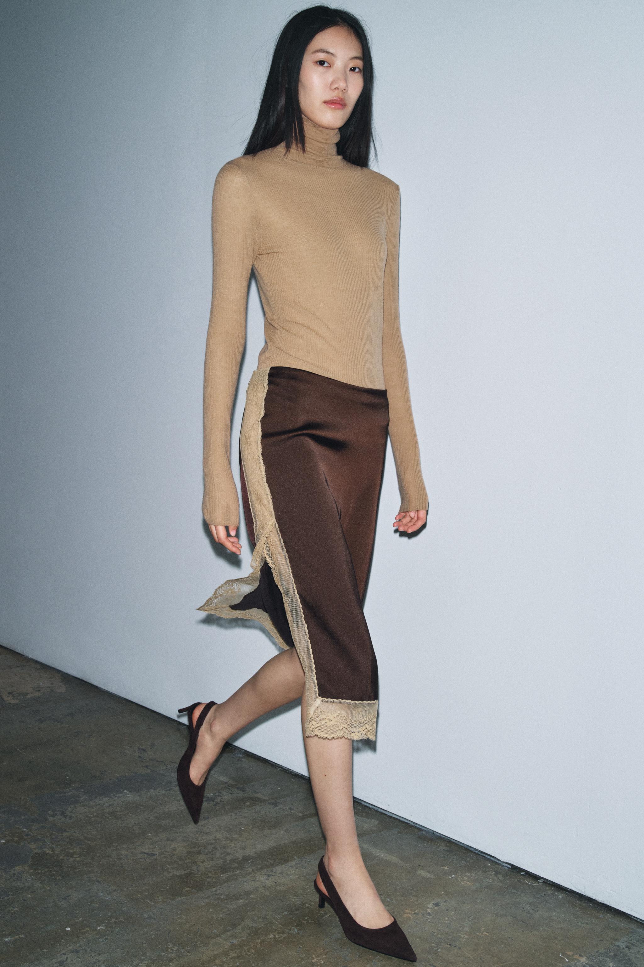 Lace Midi Skirt Zw Collection