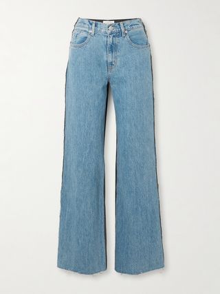 Re-Work Grace Paneled High-Rise Wide-Leg Jeans