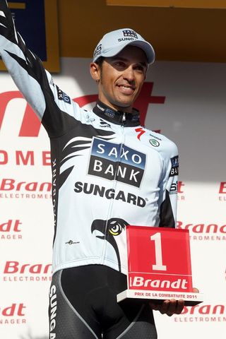 Alberto Contador gained only the most aggressive rider's prize for his efforts.