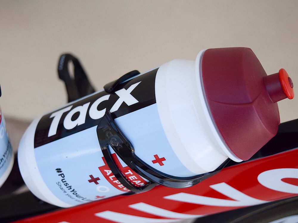Tacx provide the Swiss-registered team with bottle cages and bidons