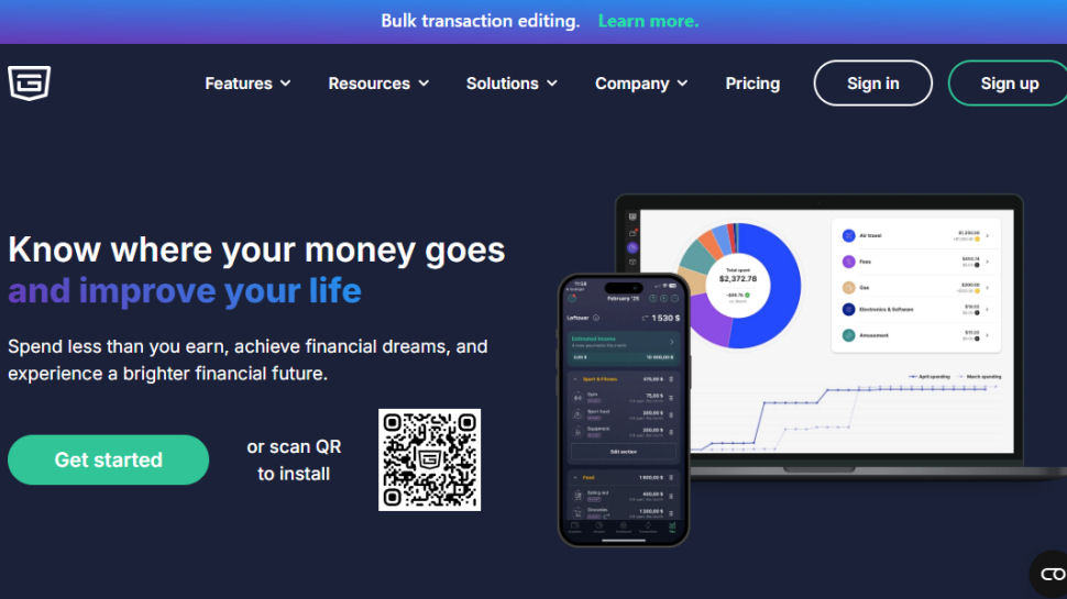 Pocketguard website screenshot (May 2025)