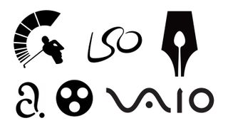 Logos for Spartan Golf Club, London Symphony Orchestra, Guild of Food Writers, Agatha Christie Ltd, Horror Films and VAIO