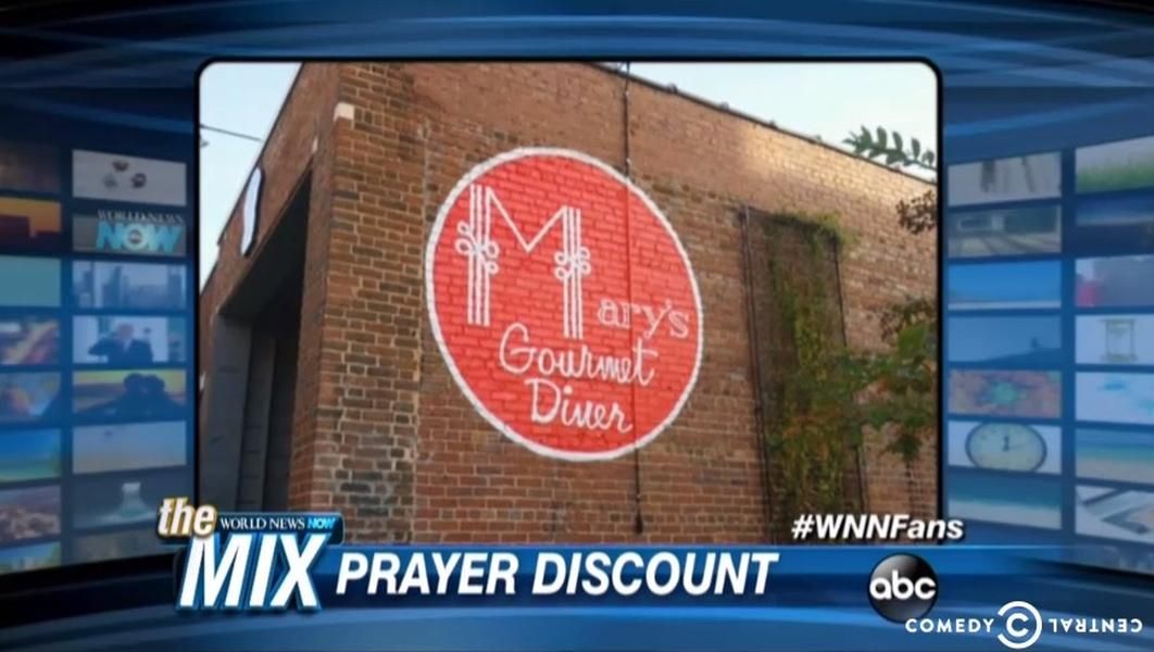 The Daily Show hilariously mocks a noted atheist for threatening to sue Southern diner