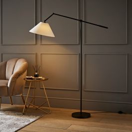 Layla Matte Black Adjustable Floor Lamp