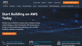 AWS' homepage