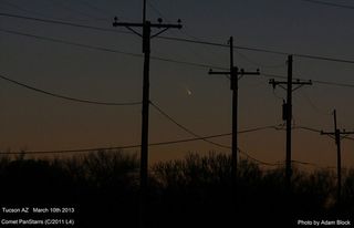 Astrophotographer Adam Block of the Mt. Lemmon SkyCenter took this photo of Comet Pan-STARRS (C/2011 L4) over Tucson, AZ, on March 10, 2013.