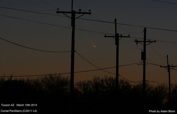 Astrophotographer Adam Block of the Mt. Lemmon SkyCenter took this photo of Comet Pan-STARRS (C/2011 L4) over Tucson, AZ, on March 10, 2013.