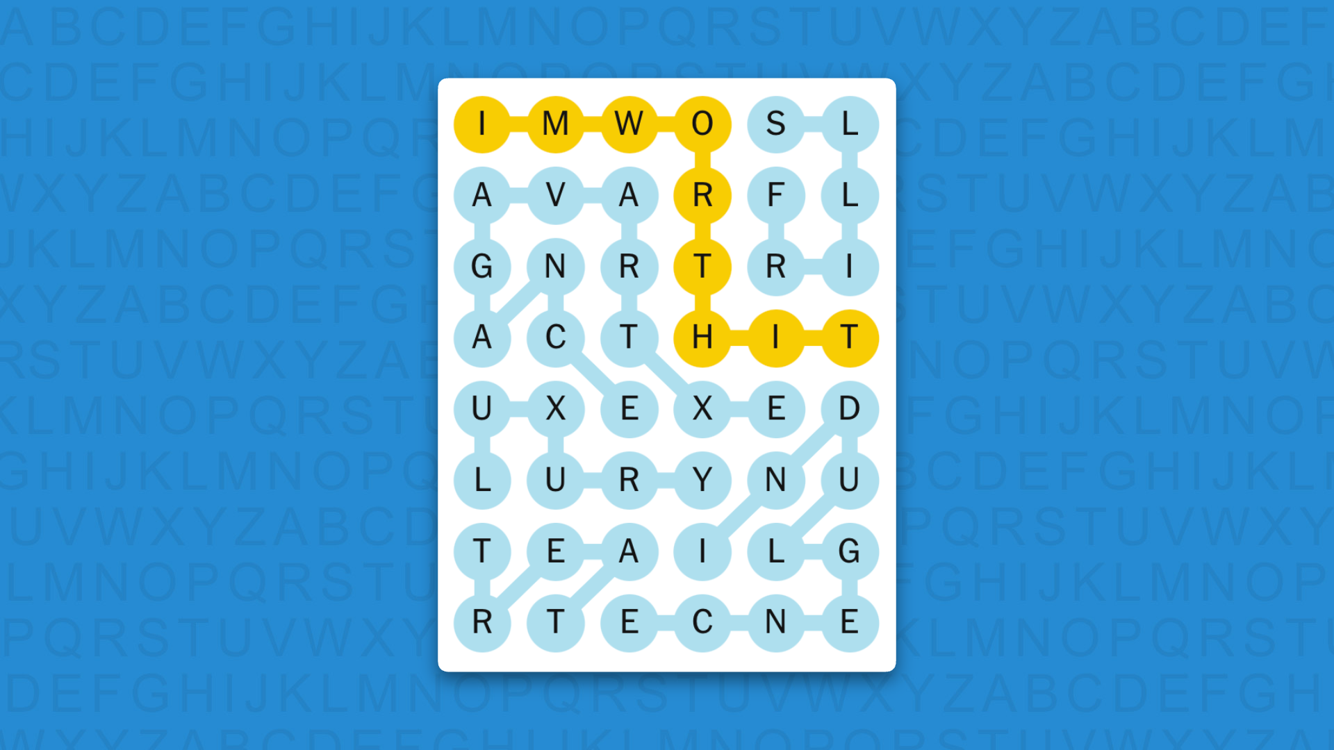 NYT Strands answers for game 889 on a blue background