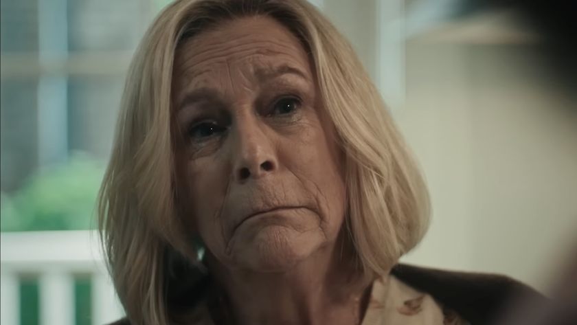 Jamie Lee Curtis with upset expression on The Bear