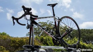 The Thule Sprint 528 bike carrier is arguably the ultimate open-dropout bike carrier