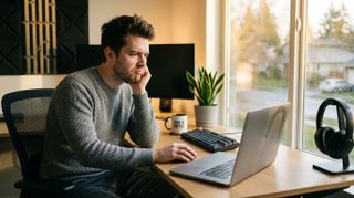 developer sat at a desk, unhappy with price rises for website builders