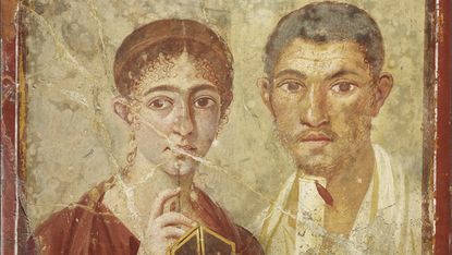 Wall painting of the baker Terentius Neo and his wife. From the House of Terentius Neo, Pompeii. AD 50 to 79. Copyright Soprintendenza Speciale per i Beni Archeologici di Napoli e Pompei / Tr