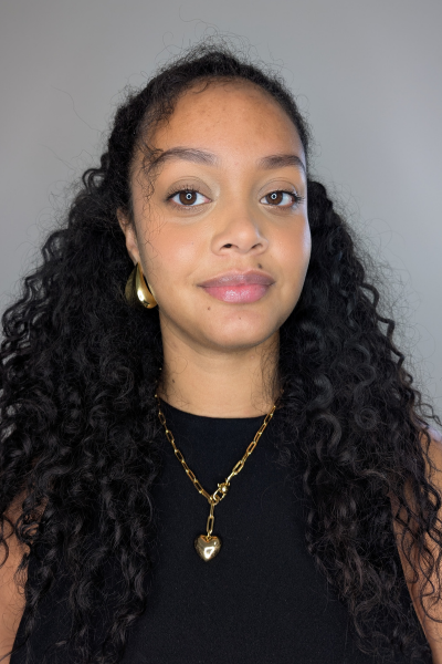 Photos of tester Shauna Beni-Haynes before and after using the Batiste Light Dry Shampoo