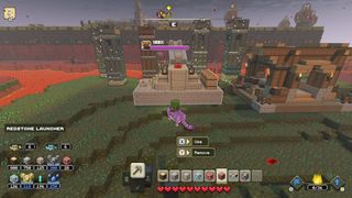 Minecraft Legends Horde of the Bastion: Use the Redstone Launcher to take out enemy structures.