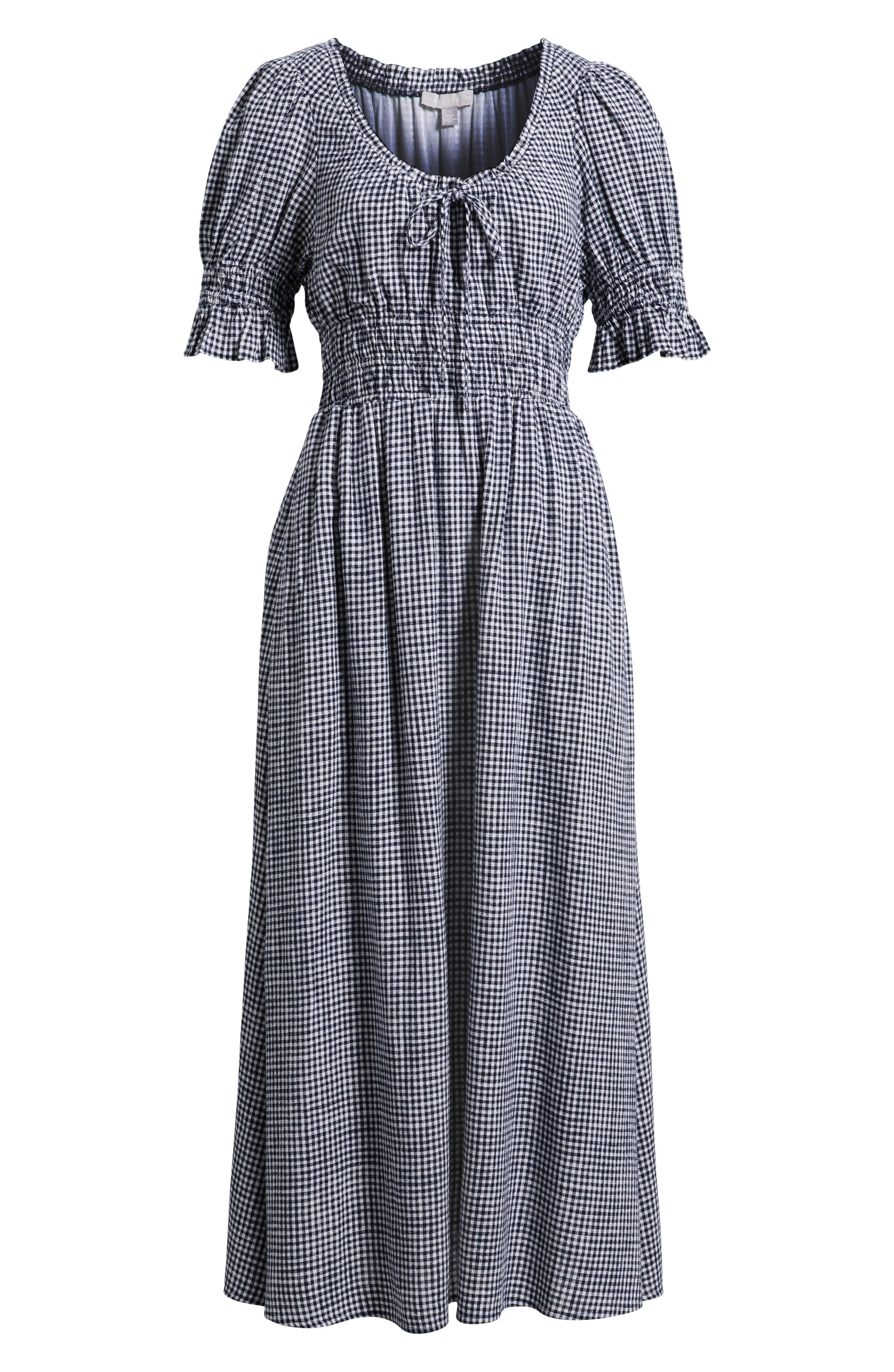Chelsea28, Gingham Smocked Waist Maxi Dress