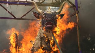 A bull effigy